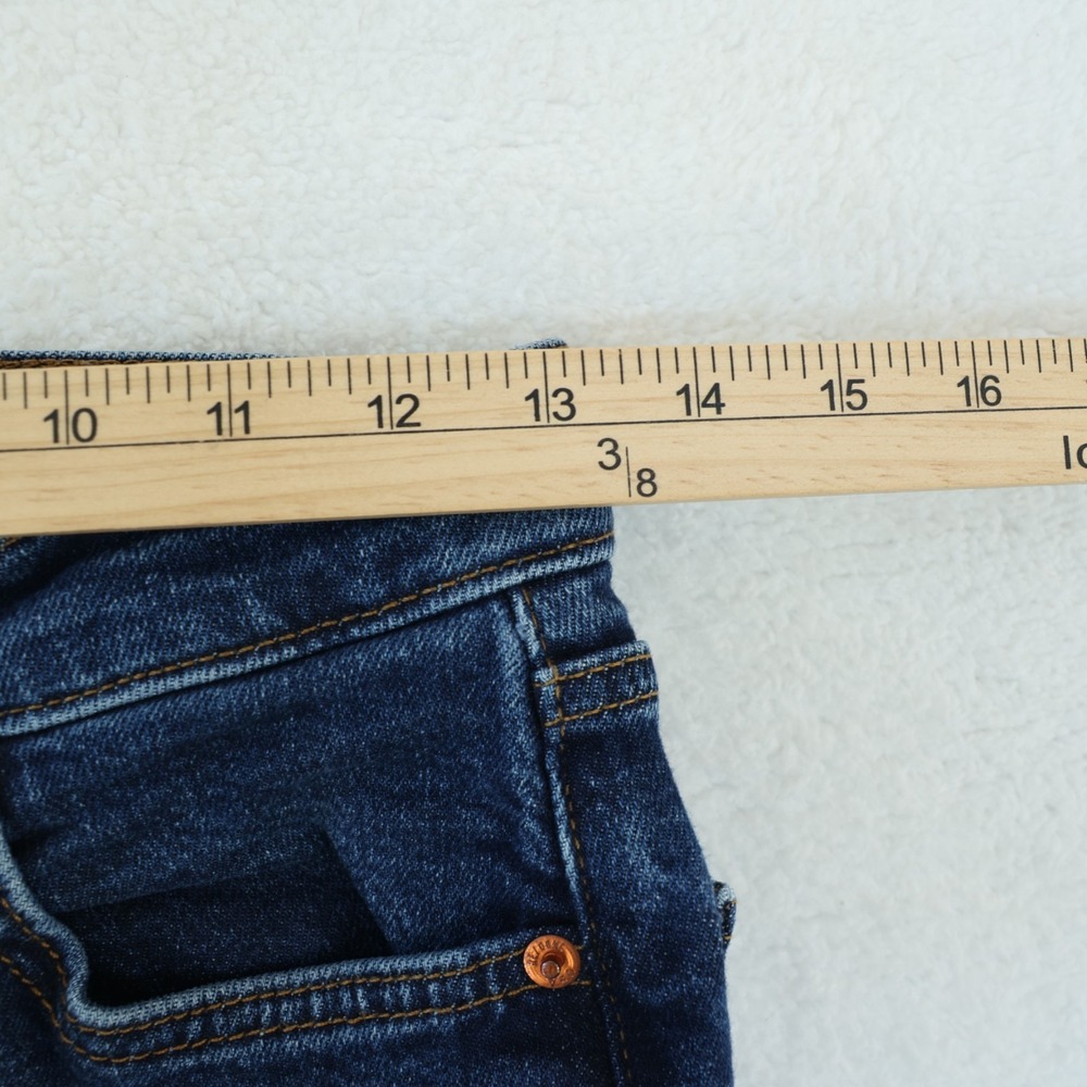 Re/Done 70s Stove Pipe Jeans Women's 26 Dark Rinse Straight Button Fly Raw Hem - Picture 10 of 14